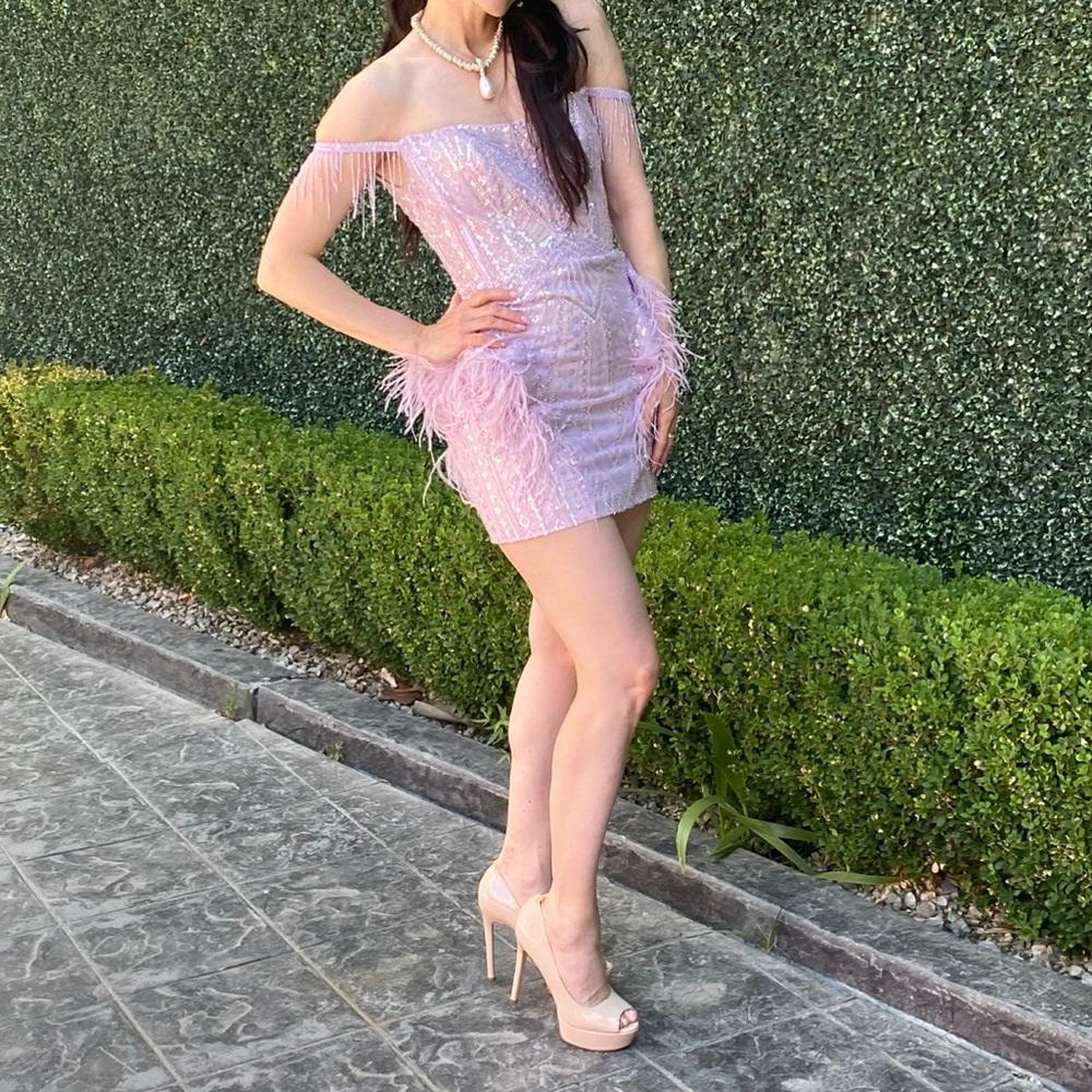 $780 Portia and Scarlett Elegant Pink Women's Dress size 8 - Picture 3 of 7